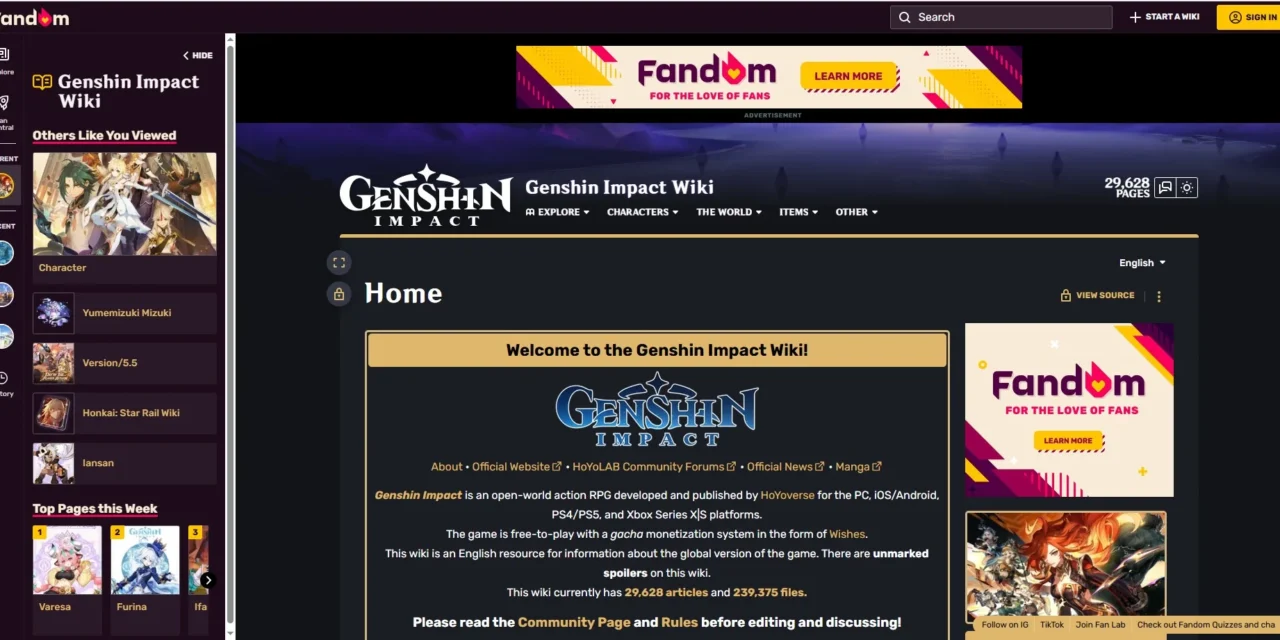 Genshin Impact Wiki: The Ultimate Guide for Characters, Builds & Updates