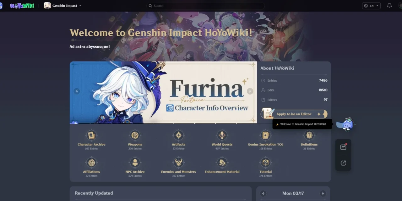 HoYoWiki: The Ultimate Genshin Impact Database & Game Guide