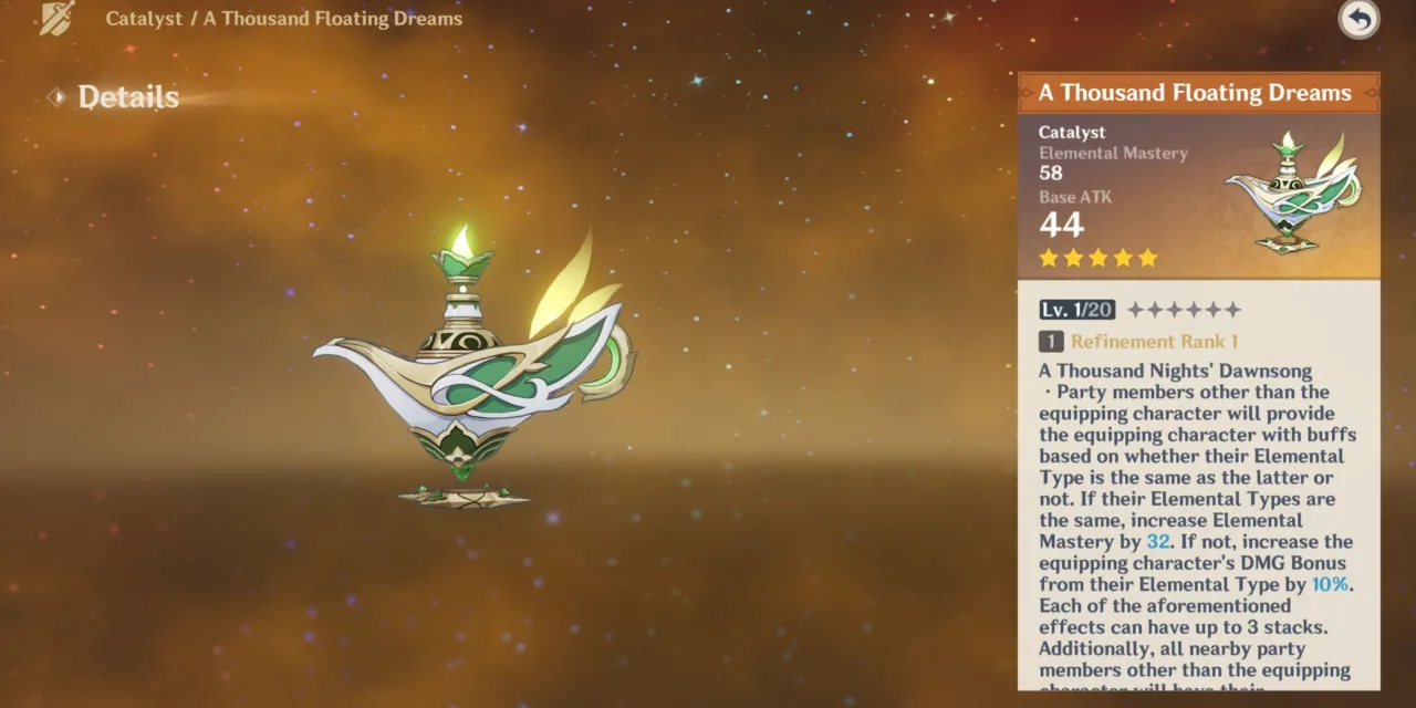 A Thousand Floating Dreams Genshin Impact Weapon Guide: Best Builds, Stats, and Top Characters