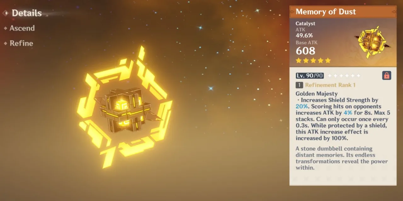 Memory of Dust Genshin Impact Guide: Best Builds, Stats, How to Get It, and Top Characters