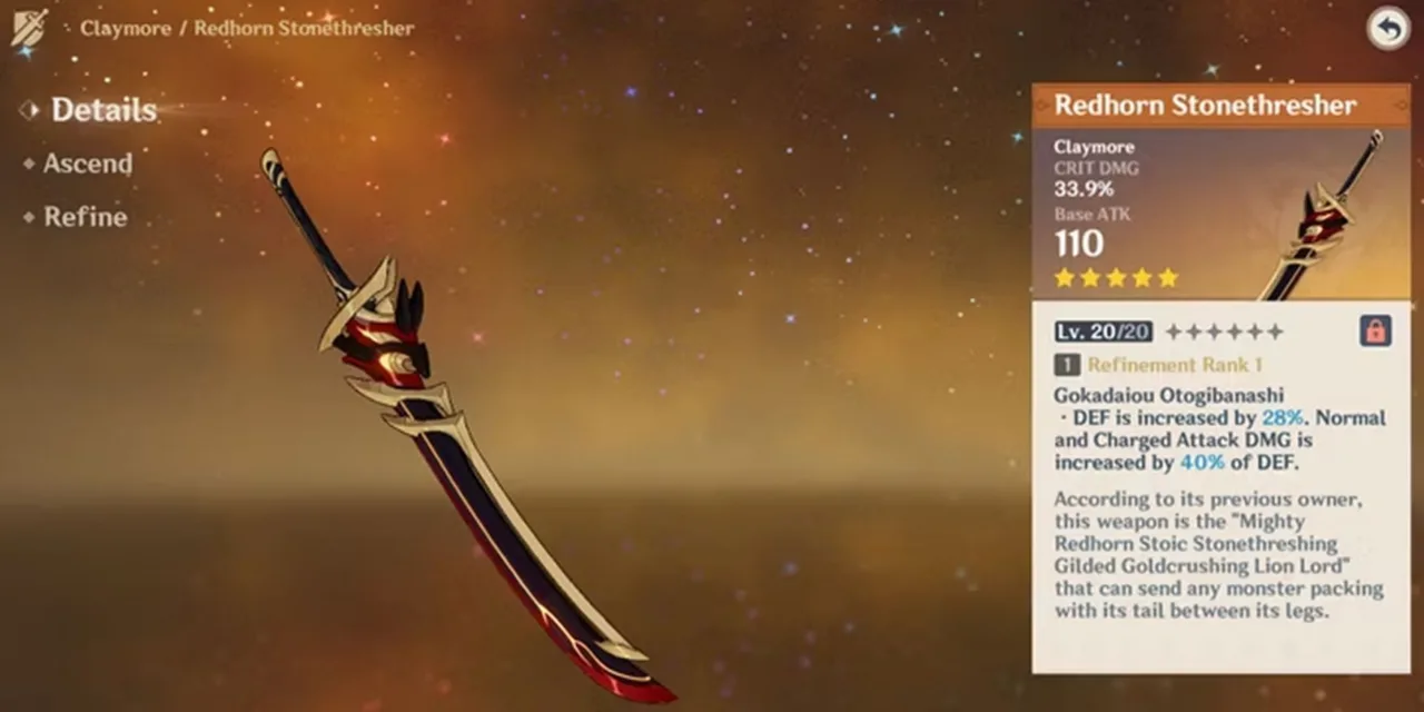 Redhorn Stonethresher Genshin Impact Guide: Best Builds, Stats, and Characters in 2024