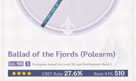 Ballad of the Fjords Genshin Impact Guide: Best Builds, Stats, and How to Get It