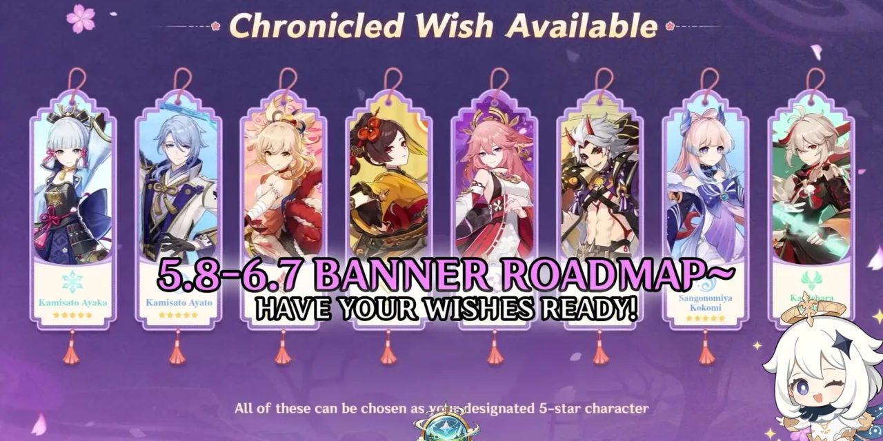 Genshin Impact 5.8–6.7 Banner Roadmap: Upcoming Characters & Reruns