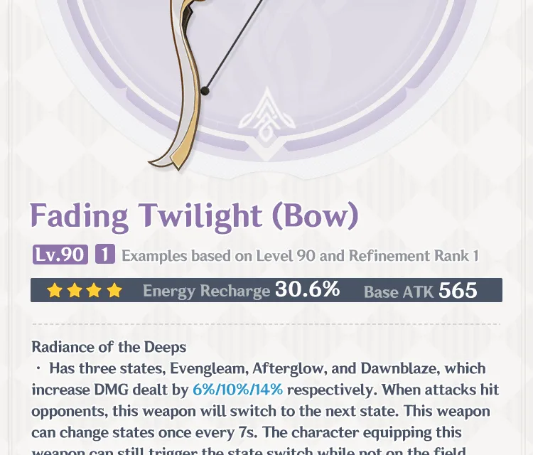 Fading Twilight Genshin Impact Guide: Best Builds, Stats, and How to Get This 4-Star Bow
